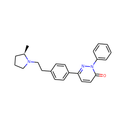 C[C@@H]1CCCN1CCc1ccc(-c2ccc(=O)n(-c3ccccc3)n2)cc1 ZINC000068151795