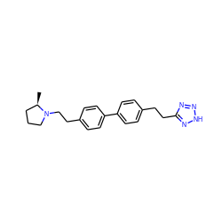 C[C@@H]1CCCN1CCc1ccc(-c2ccc(CCc3nn[nH]n3)cc2)cc1 ZINC000221090166