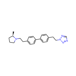 C[C@@H]1CCCN1CCc1ccc(-c2ccc(CCn3ncnn3)cc2)cc1 ZINC000147381240