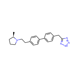 C[C@@H]1CCCN1CCc1ccc(-c2ccc(Cc3nn[nH]n3)cc2)cc1 ZINC000221063651