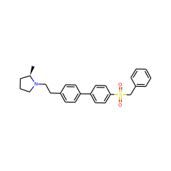 C[C@@H]1CCCN1CCc1ccc(-c2ccc(S(=O)(=O)Cc3ccccc3)cc2)cc1 ZINC000073224230