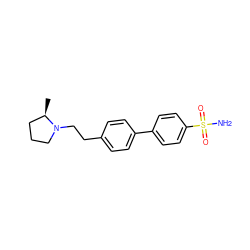 C[C@@H]1CCCN1CCc1ccc(-c2ccc(S(N)(=O)=O)cc2)cc1 ZINC000042922063