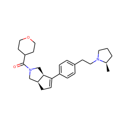 C[C@@H]1CCCN1CCc1ccc(C2=CC[C@H]3CN(C(=O)C4CCOCC4)C[C@@H]23)cc1 ZINC000040893422