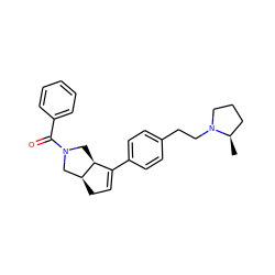 C[C@@H]1CCCN1CCc1ccc(C2=CC[C@H]3CN(C(=O)c4ccccc4)C[C@@H]23)cc1 ZINC000040422991