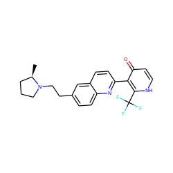 C[C@@H]1CCCN1CCc1ccc2nc(-c3c(C(F)(F)F)[nH]ccc3=O)ccc2c1 ZINC000049048192