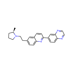 C[C@@H]1CCCN1CCc1ccc2nc(-c3ccc4nccnc4c3)ccc2c1 ZINC000035996501