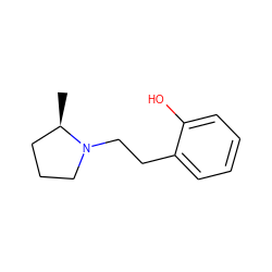 C[C@@H]1CCCN1CCc1ccccc1O ZINC000029131282