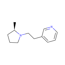 C[C@@H]1CCCN1CCc1cccnc1 ZINC000029130353