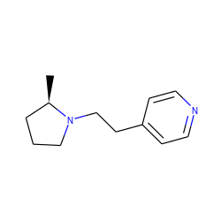 C[C@@H]1CCCN1CCc1ccncc1 ZINC000029131637