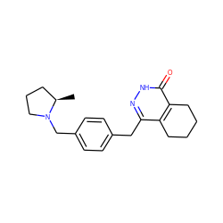 C[C@@H]1CCCN1Cc1ccc(Cc2n[nH]c(=O)c3c2CCCC3)cc1 ZINC000168565468