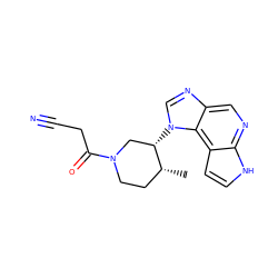 C[C@@H]1CCN(C(=O)CC#N)C[C@@H]1n1cnc2cnc3[nH]ccc3c21 ZINC000095577749