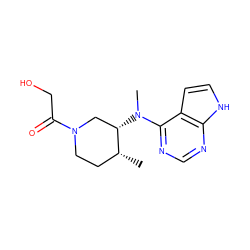 C[C@@H]1CCN(C(=O)CO)C[C@@H]1N(C)c1ncnc2[nH]ccc12 ZINC000063298573