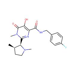 C[C@@H]1CCN(C)[C@@H]1c1nc(C(=O)NCc2ccc(F)cc2)c(O)c(=O)n1C ZINC000014979185