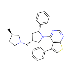 C[C@@H]1CCN(C[C@@H]2C[C@H](c3ccccc3)N(c3ncnc4scc(-c5ccccc5)c34)C2)C1 ZINC000146588719