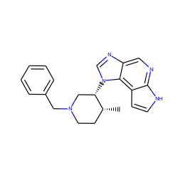 C[C@@H]1CCN(Cc2ccccc2)C[C@@H]1n1cnc2cnc3[nH]ccc3c21 ZINC000095580005