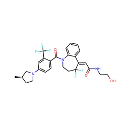 C[C@@H]1CCN(c2ccc(C(=O)N3CCC(F)(F)/C(=C\C(=O)NCCO)c4ccccc43)c(C(F)(F)F)c2)C1 ZINC000049757065