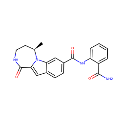 C[C@@H]1CCNC(=O)c2cc3ccc(C(=O)Nc4ccccc4C(N)=O)cc3n21 ZINC000147846444