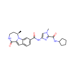 C[C@@H]1CCNC(=O)c2cc3ccc(C(=O)Nc4cn(C)c(C(=O)NC5CCCC5)n4)cc3n21 ZINC000117688586