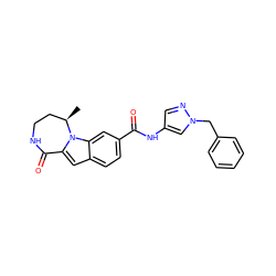 C[C@@H]1CCNC(=O)c2cc3ccc(C(=O)Nc4cnn(Cc5ccccc5)c4)cc3n21 ZINC000117691873