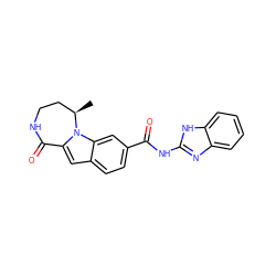 C[C@@H]1CCNC(=O)c2cc3ccc(C(=O)Nc4nc5ccccc5[nH]4)cc3n21 ZINC000117693750