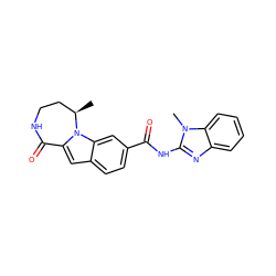 C[C@@H]1CCNC(=O)c2cc3ccc(C(=O)Nc4nc5ccccc5n4C)cc3n21 ZINC000117692383