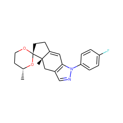 C[C@@H]1CCO[C@@]2(CCC3=Cc4c(cnn4-c4ccc(F)cc4)C[C@@]32C)O1 ZINC000028525475