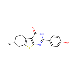 C[C@@H]1CCc2c(sc3nc(-c4ccc(O)cc4)[nH]c(=O)c23)C1 ZINC000046438339