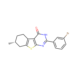 C[C@@H]1CCc2c(sc3nc(-c4cccc(Br)c4)[nH]c(=O)c23)C1 ZINC000065002293