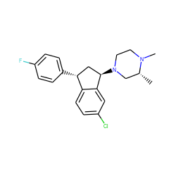 C[C@@H]1CN([C@@H]2C[C@@H](c3ccc(F)cc3)c3ccc(Cl)cc32)CCN1C ZINC000022937970