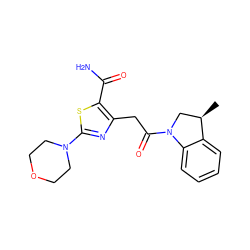 C[C@@H]1CN(C(=O)Cc2nc(N3CCOCC3)sc2C(N)=O)c2ccccc21 ZINC000103240881