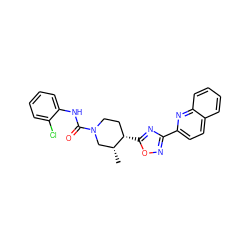 C[C@@H]1CN(C(=O)Nc2ccccc2Cl)CC[C@@H]1c1nc(-c2ccc3ccccc3n2)no1 ZINC000072142768