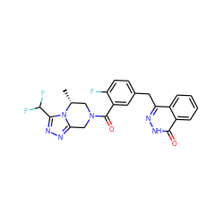 C[C@@H]1CN(C(=O)c2cc(Cc3n[nH]c(=O)c4ccccc34)ccc2F)Cc2nnc(C(F)F)n21 ZINC000208092250