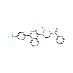 C[C@@H]1CN(C(=O)c2ccccc2)CCN1c1nnc(-c2ccc(C(F)(F)F)cc2)c2ccccc12 ZINC000043201962