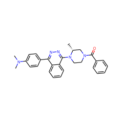 C[C@@H]1CN(C(=O)c2ccccc2)CCN1c1nnc(-c2ccc(N(C)C)cc2)c2ccccc12 ZINC000049045700