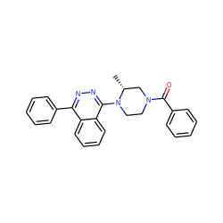 C[C@@H]1CN(C(=O)c2ccccc2)CCN1c1nnc(-c2ccccc2)c2ccccc12 ZINC000049035639