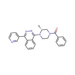 C[C@@H]1CN(C(=O)c2ccccc2)CCN1c1nnc(-c2cccnc2)c2ccccc12 ZINC000058534563