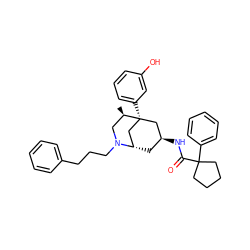 C[C@@H]1CN(CCCc2ccccc2)[C@H]2C[C@H](NC(=O)C3(c4ccccc4)CCCC3)C[C@@]1(c1cccc(O)c1)C2 ZINC000253754656