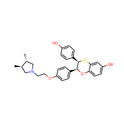 C[C@@H]1CN(CCOc2ccc([C@@H]3Oc4ccc(O)cc4S[C@@H]3c3ccc(O)cc3)cc2)C[C@H]1C ZINC000016051663