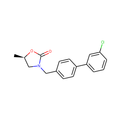 C[C@@H]1CN(Cc2ccc(-c3cccc(Cl)c3)cc2)C(=O)O1 ZINC000040980934