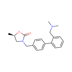 C[C@@H]1CN(Cc2ccc(-c3ccccc3CN(C)C)cc2)C(=O)O1 ZINC000040938766