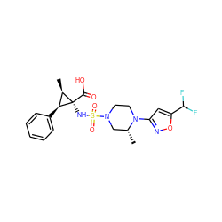 C[C@@H]1CN(S(=O)(=O)N[C@@]2(C(=O)O)[C@H](C)[C@@H]2c2ccccc2)CCN1c1cc(C(F)F)on1 ZINC000071296798