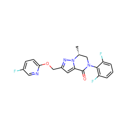 C[C@@H]1CN(c2c(F)cccc2F)C(=O)c2cc(COc3ccc(F)cn3)nn21 ZINC000473106844