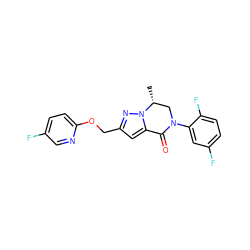 C[C@@H]1CN(c2cc(F)ccc2F)C(=O)c2cc(COc3ccc(F)cn3)nn21 ZINC000473106528