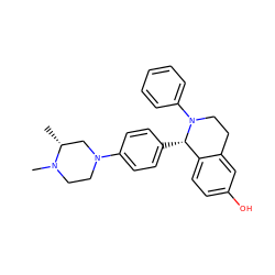 C[C@@H]1CN(c2ccc([C@H]3c4ccc(O)cc4CCN3c3ccccc3)cc2)CCN1C ZINC000013607710