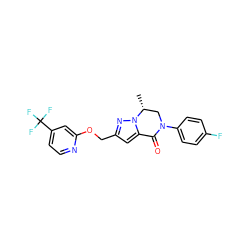 C[C@@H]1CN(c2ccc(F)cc2)C(=O)c2cc(COc3cc(C(F)(F)F)ccn3)nn21 ZINC000473104957