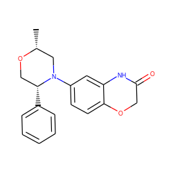 C[C@@H]1CN(c2ccc3c(c2)NC(=O)CO3)[C@H](c2ccccc2)CO1 ZINC000072318133