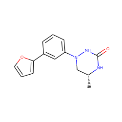 C[C@@H]1CN(c2cccc(-c3ccco3)c2)NC(=O)N1 ZINC000013759116