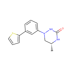 C[C@@H]1CN(c2cccc(-c3cccs3)c2)NC(=O)N1 ZINC000013759112