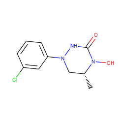 C[C@@H]1CN(c2cccc(Cl)c2)NC(=O)N1O ZINC000013759127