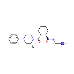 C[C@@H]1CN(c2ccccc2)CCN1C(=O)[C@@H]1CCCC[C@H]1C(=O)NCC#N ZINC000095555218